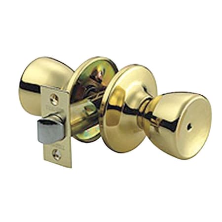 Home Plus Home Plus Polished Brass Privacy Lockset 1-3/4 in. LA2110